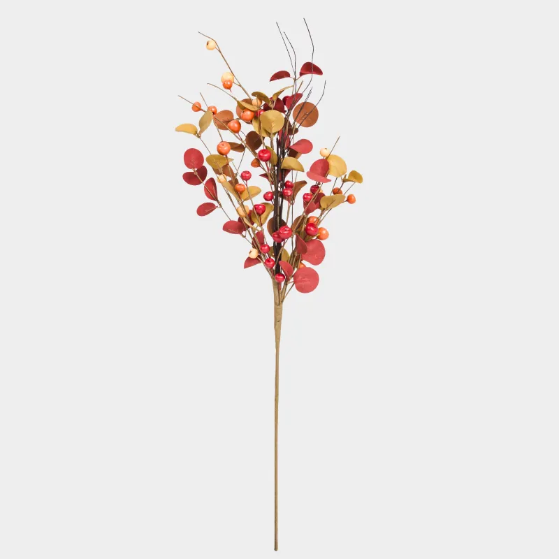 Ветка декоративная, 84 см, пластик/бумага, Осенние ягоды, Forest symphony decor