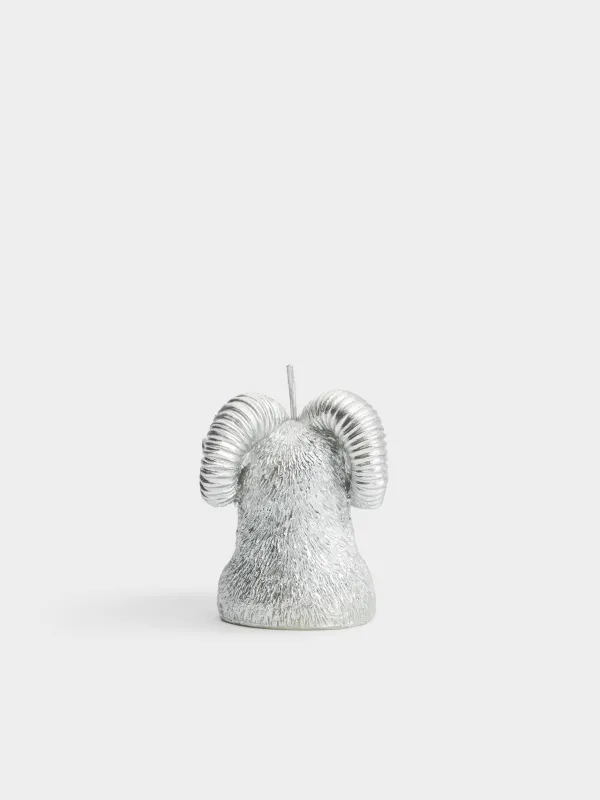Свеча, 7x9 см, Баран, Sheep silver, image-2