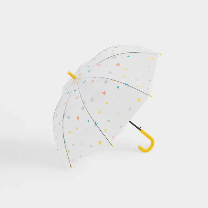 Зонт-трость, 70 см, детский, полиоксиэтилен, желтый, Фигурки, Aspen