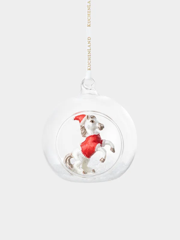 Игрушка елочная, 8 см, стекло/полирезин, Ball shape, image-0