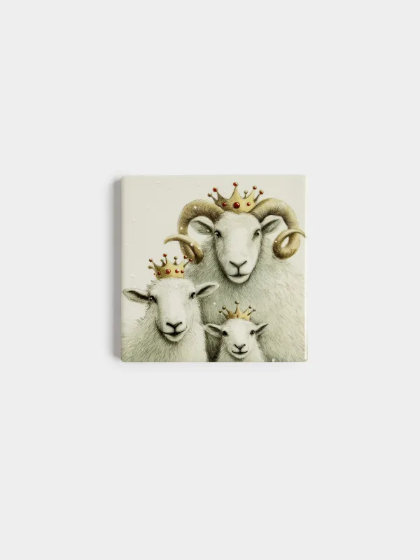 Подставка под кружку, Овечки, Royal sheep, image-0