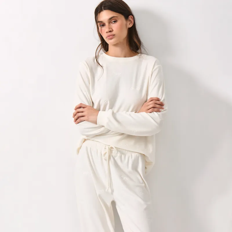 Свитшот домашний, молочный, Tamila