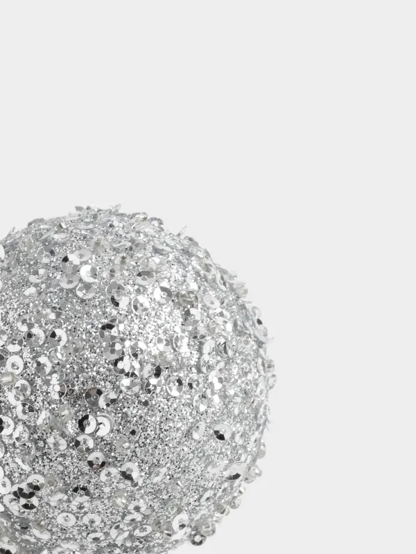 Украшение декоративное, 6 см, на клипсе, Шар в пайетках, Ball sparkle, image-2