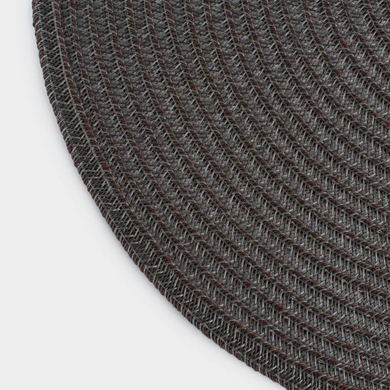 Салфетка под приборы, 38 см, полипропилен/ПЭТ, круглая, графитовая, Basic, image-6