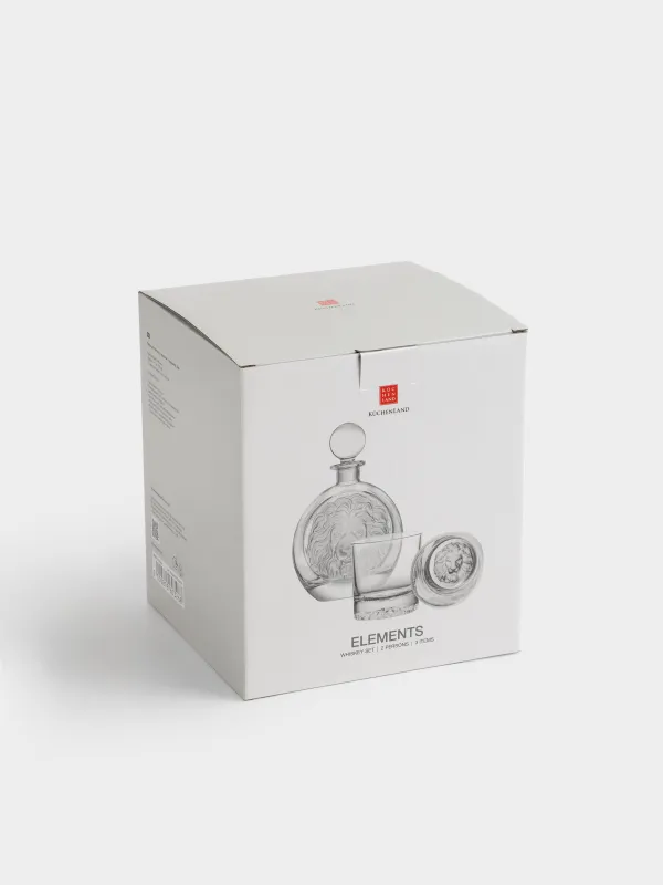 Набор для виски, 3 предмета, графин/стаканы, Лев, Elements, image-5