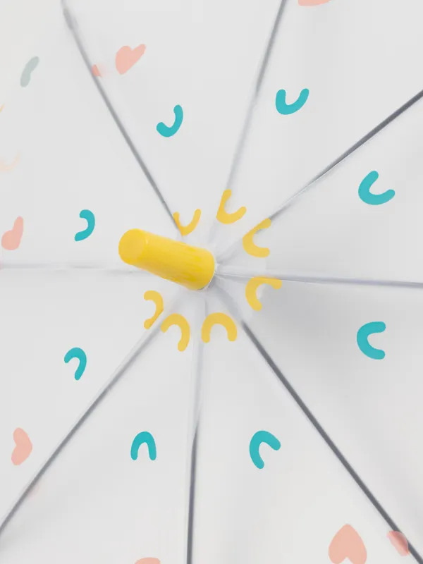 Зонт-трость, 70 см, детский, полиоксиэтилен, желтый, Фигурки, Aspen, image-1