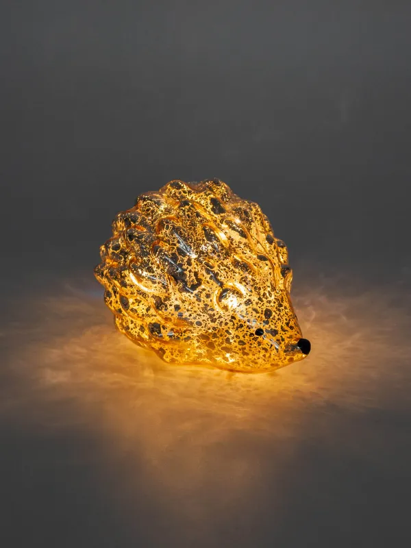 Статуэтка с подсветкой, 11 см, стекло, шампань, Еж, Patina, image-5