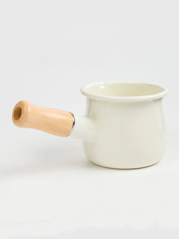 Турка, 550 мл, металл эмалированный/дерево, молочная, Nostalgia, image-1