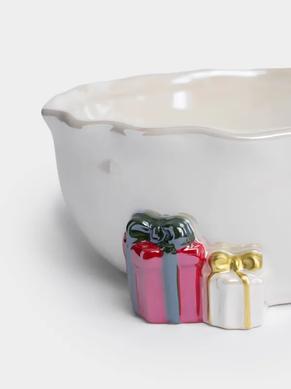 Салатник, с декором, 15х6 см, с перламутром, Ель, Christmas traditions, image-3