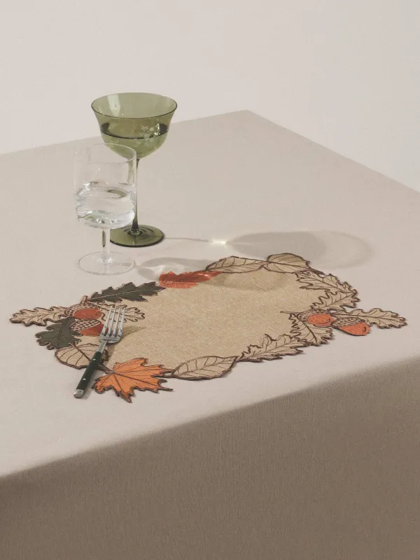 Салфетка под приборы, 28х43 см, Листья и желуди, Autumn leaf, image-3