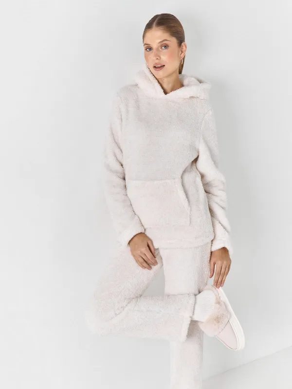 Брюки женские, искусственный мех молочные, Kiriana, image-2