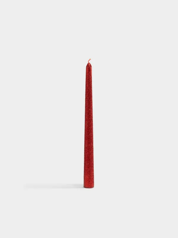 Свеча, 25 см, тонкая, с блестками, Sparkly candle, image-0