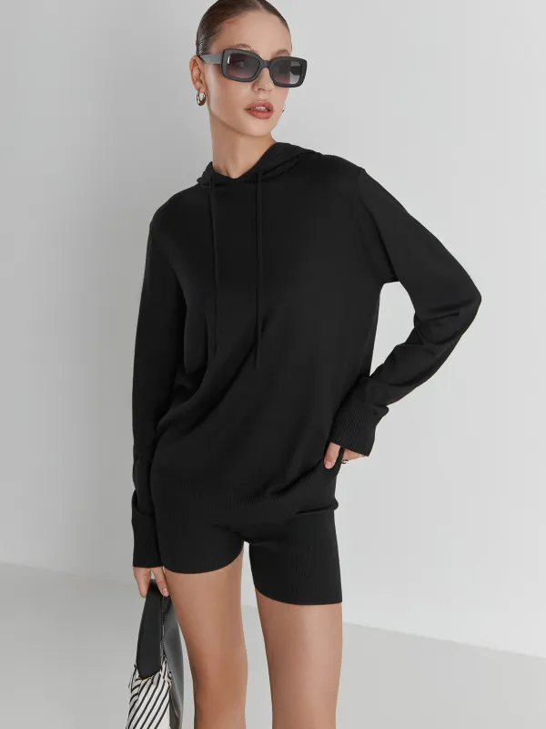 Худи женское, вискоза/полиамид, черное, Camilla, image-4