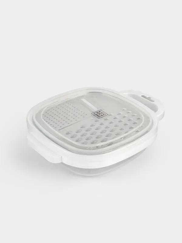 Терка, 25х19 см, с контейнером, пластик/сталь, белая, Assist, image-3