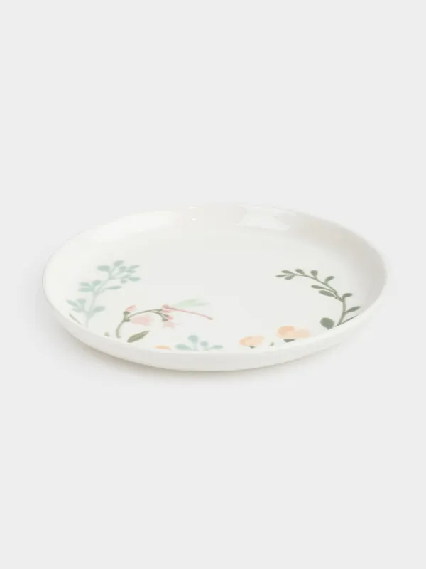 Тарелка закусочная, 21 см, керамика, молочная, Полевые цветы, Meadow speckled, image-2