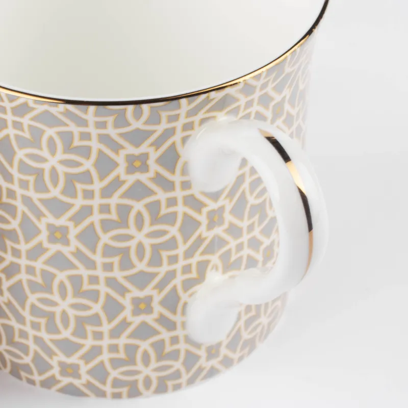 Кружка, 330 мл, 4 шт, фарфор F, микс, с золотистым кантом, Орнамент, Liberty, image-4