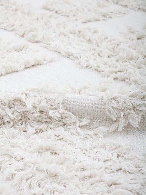 Ковер, 120х180 см, с ворсом, хлопок, экрю, Cage pattern, image-4