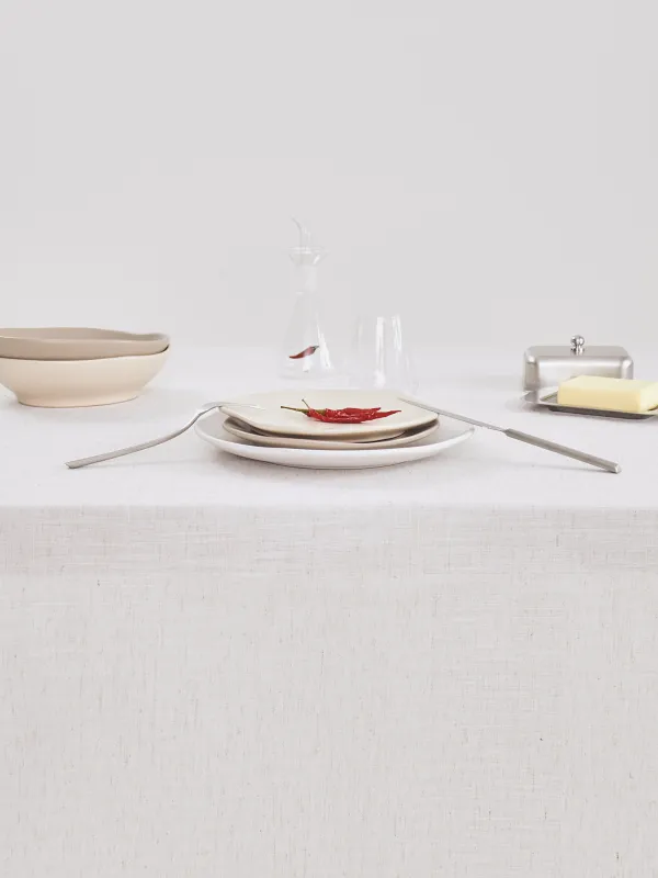 Скатерть, 170х250 см, полиэстер/лен, бежевый меланж, Винтаж, Melange outline, image-1