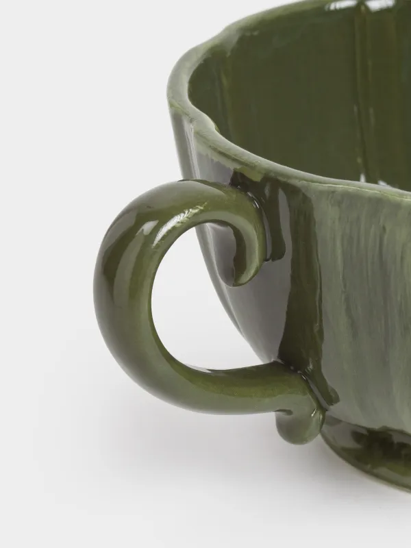 Кружка, 450 мл, керамика, зеленая, Белка внутри, Forest symphony, image-4