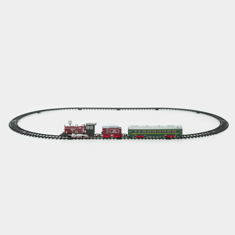 Железная дорога игрушечная, S, музыкальная, с подсветкой, пластик, Поезд, Game rail, image-0