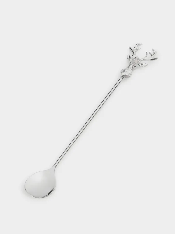 Ложка десертная, 20 см, 2 шт, сталь, Олень, Arctic deer, image-1
