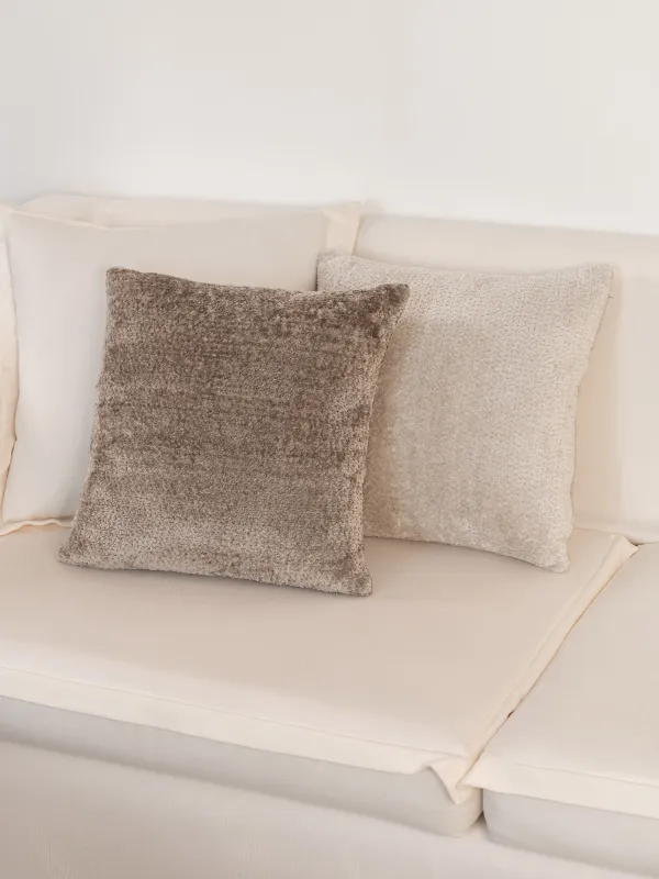 Подушка декоративная, 45х45 см, вельвет, коричневая, Nordkap, image-1