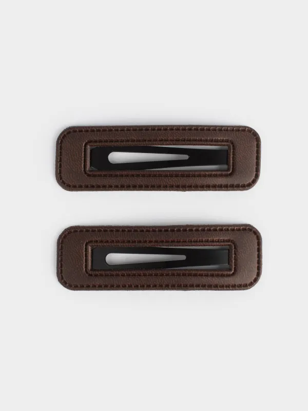 Заколка для волос, Basic Leather, image-0