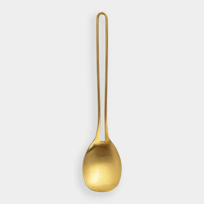 Ложка сервировочная, 37 см, сталь, золотистая, Device gold