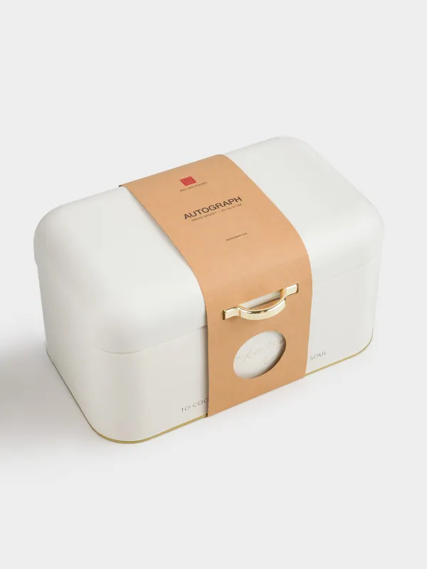 Хлебница, 30х16х18 см, металл, прямоугольная, молочно-золотистая, Autograph, image-6