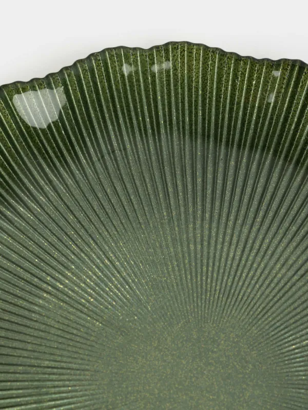 Тарелка закусочная, 21 см, стекло Р, зеленая, Ribby color, image-3