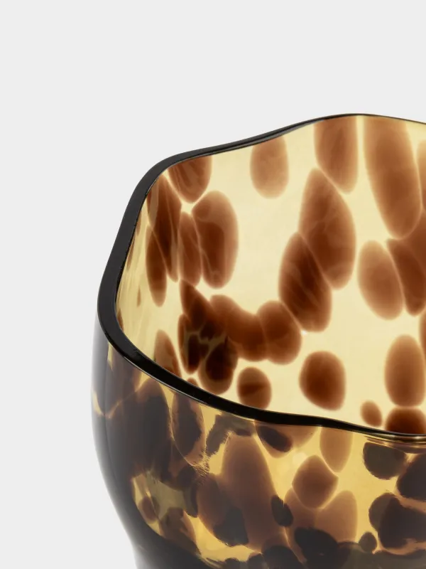 Бокал-кубок для вина, 350 мл, стекло Р, коричневый, Анималистичный узор, Nors color, image-3