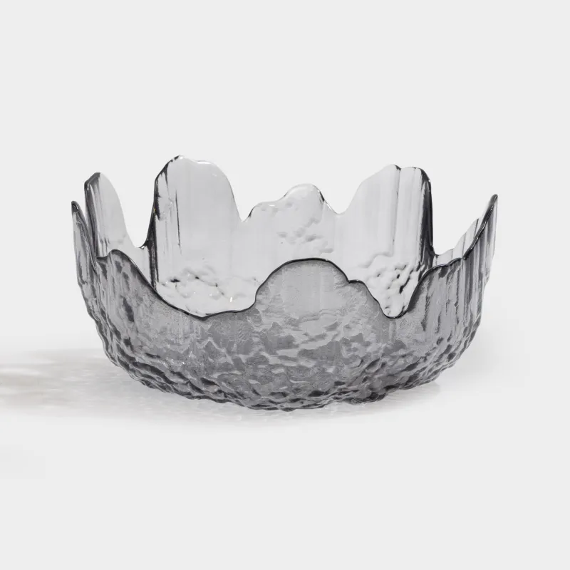 Салатник, 18х7 см, 700 мл, стекло, серый, Nautilus color