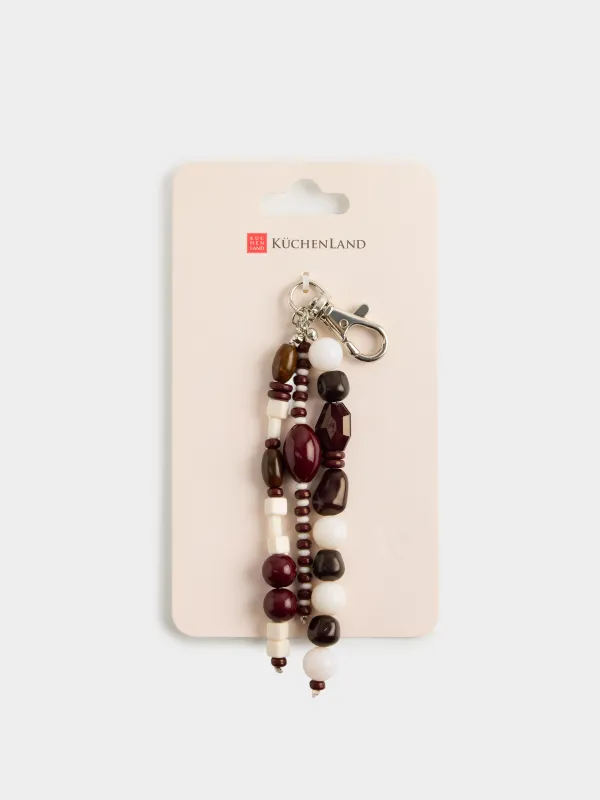 Брелок, 16 см, акрил/металл, коричнево-молочный, Mineral, image-2