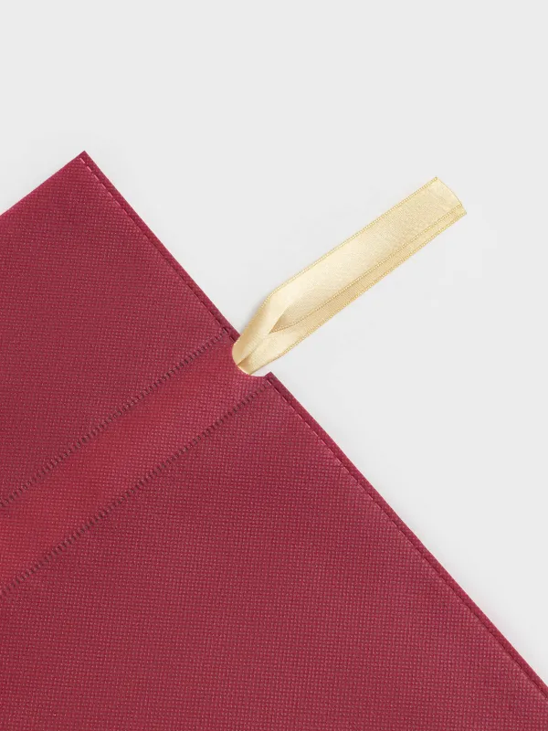 Мешок подарочный, 20х30 см, с завязками, полипропилен, бордовый, Золотистая лошадь, Ardent horse, image-2