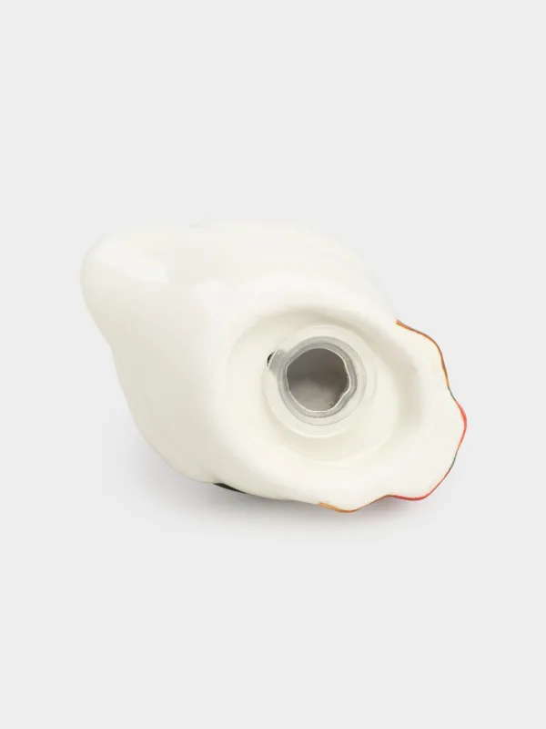 Емкость для соли или перца, 10 см, керамика, бело-зеленая, Гусь в шапке, Goose, image-5