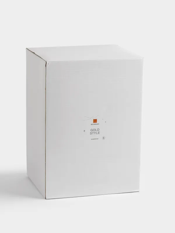 Снежный фонарь, 23 см, с подсветкой, пластик, золотистый, Лошадь с блестками, Golden style, image-6