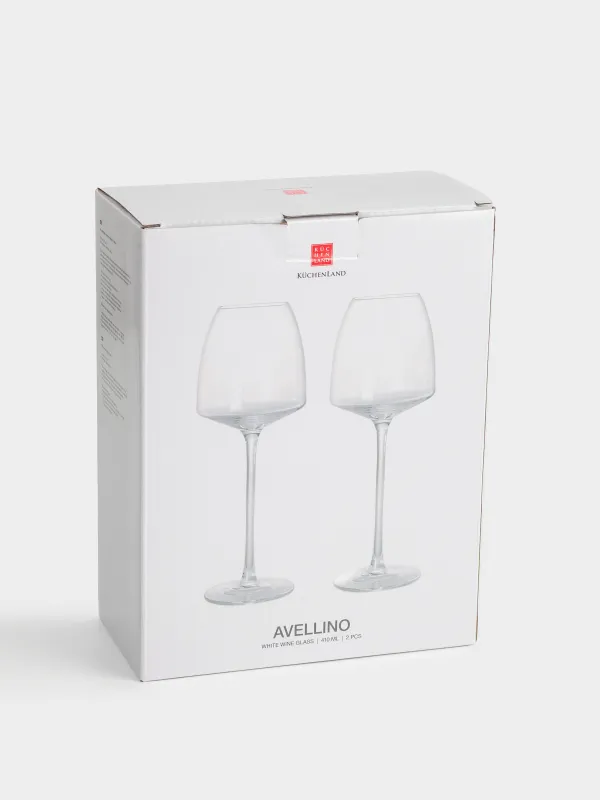 Бокал для белого вина, 410 мл, 2 шт, кристальное стекло, Avellino, image-5