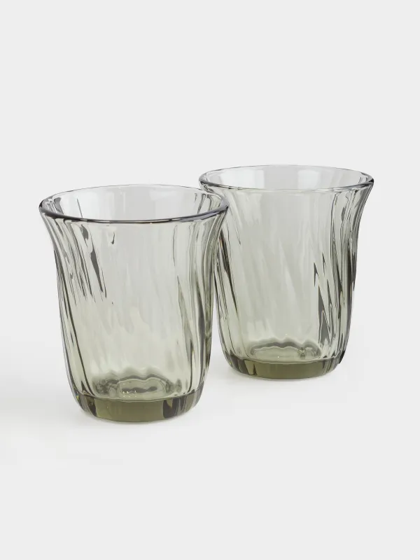 Стакан, 10 см, 250 мл, 2 шт, стекло Р, зеленый, Lombardy R color, image-1