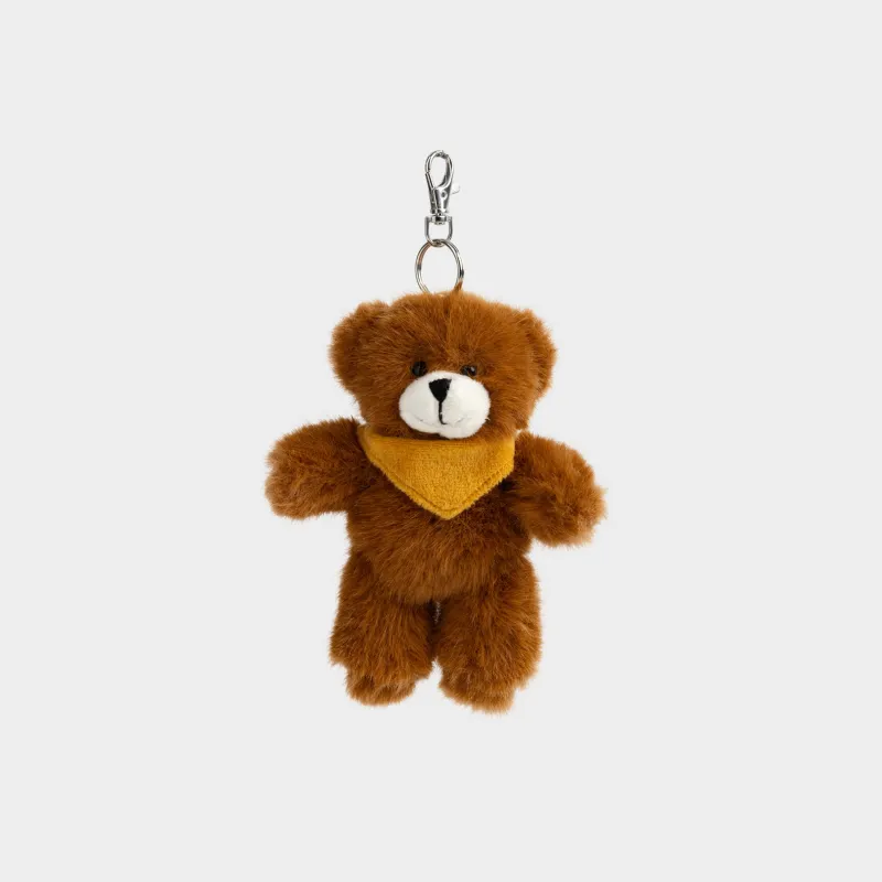 Брелок, 16 см, мягкий, полиэстер/металл, коричневый, Медведь, Bear