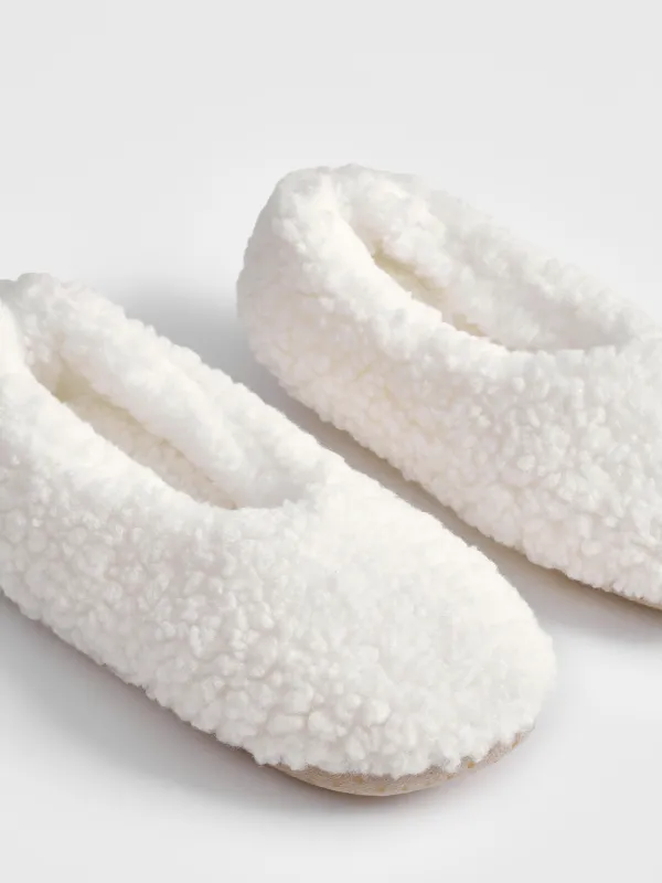 Тапочки-носки женские, искусственный мех/шерпа, Cozy plush, image-2