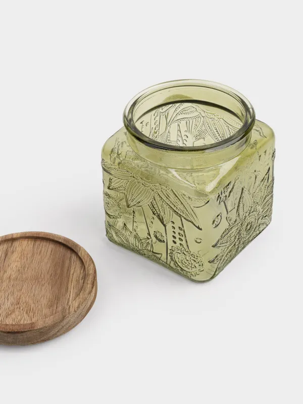 Банка для сыпучих продуктов, 550 мл, Bloome wood, image-4