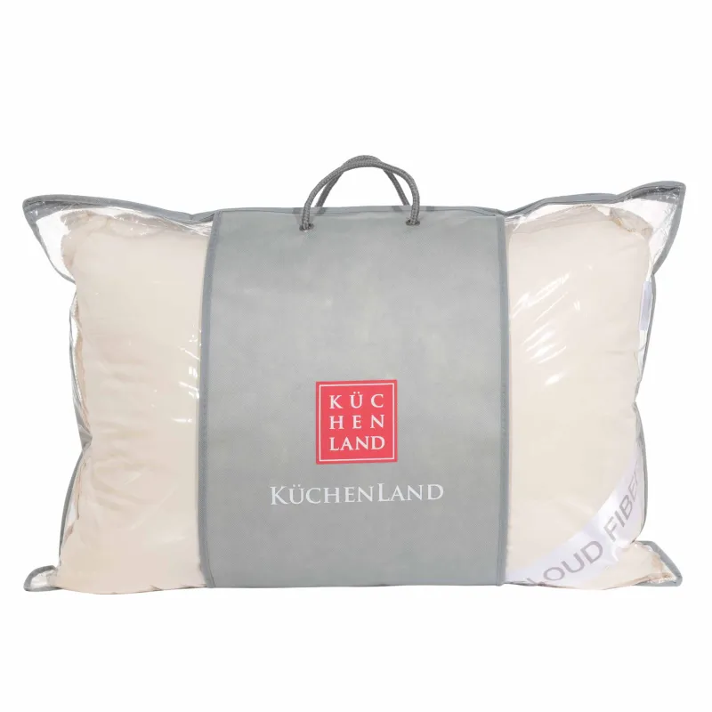 Подушка, 50х70 см, дакрон/микрофибра, молочная, Cloud fiber, image-4