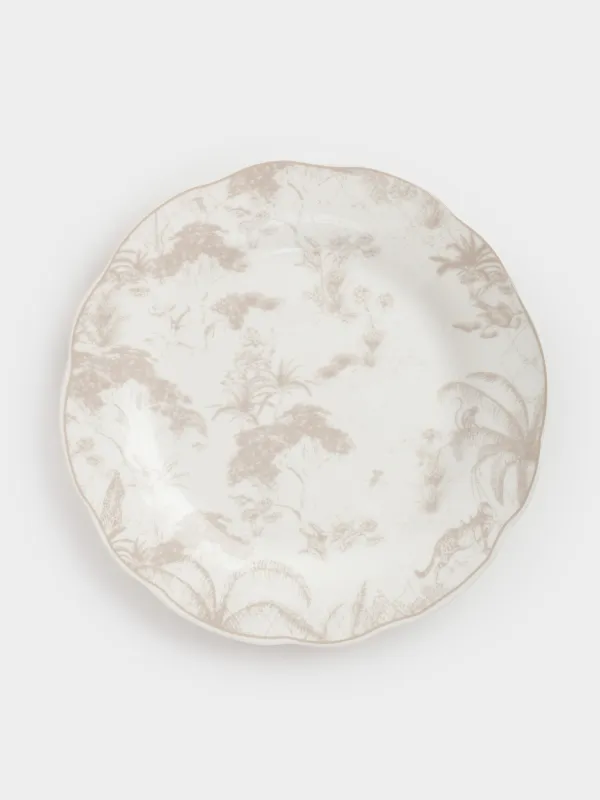 Тарелка закусочная, 19 см, 2 шт, фарфор P, бело-бежевая, Джунгли, Tropical, image-3