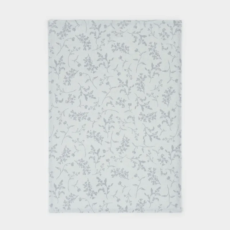 Полотенце кухонное, 40х60 см, хлопок, светло-серое, Сухоцветы, Meadow