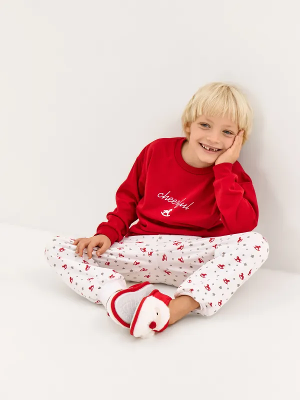 Комплект детский, домашний, р. 98 см, полиэстер/вискоза, красно-белый, Jodie-k, image-7