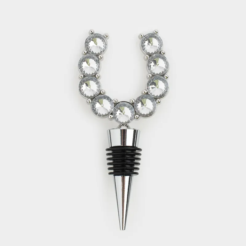 Пробка для винной бутылки, 12 см, металл, черная, Подкова, Horseshoe