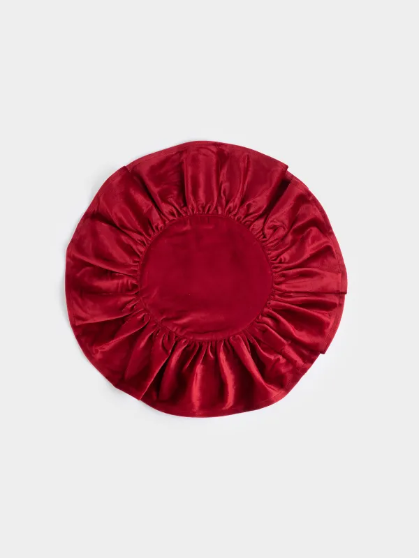 Салфетка под приборы, 38 см, из бархата, Волнистые края, Color wavy, image-0