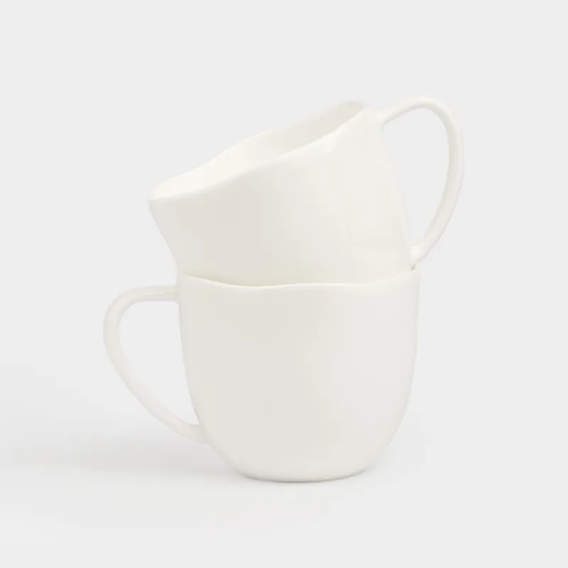 Кружка, 350 мл, 2 шт, фарфор F, белая, Изгибы, Galeon