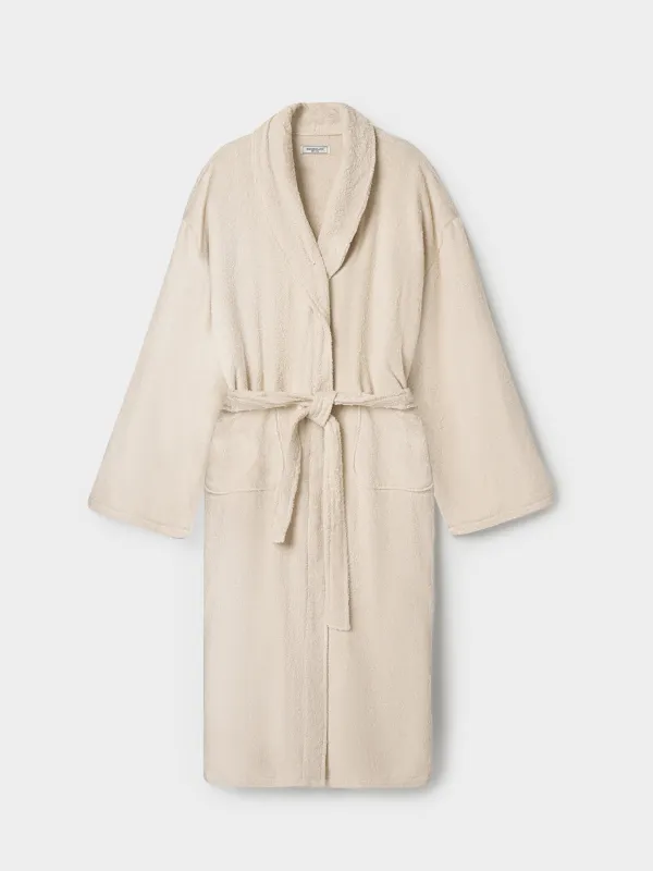 Халат домашний с длинным рукавом, бежевый, Aravina, image-5