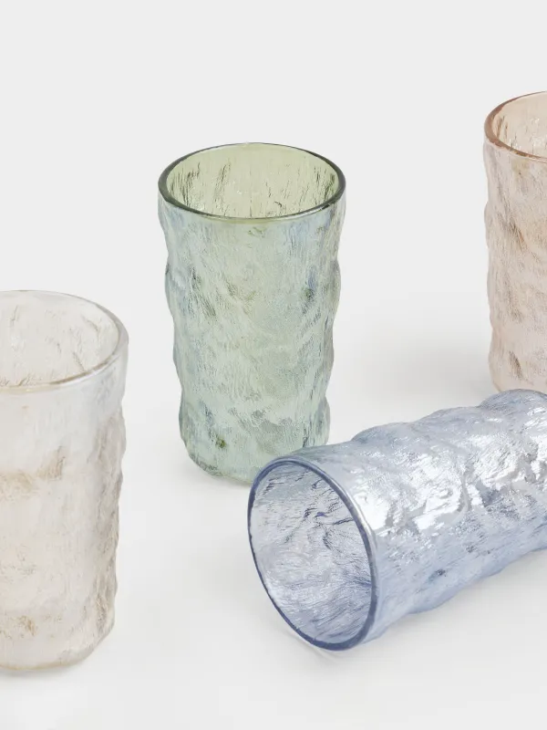 Стакан, 350 мл, 4 шт, Мятый эффект, Crumple color, image-3